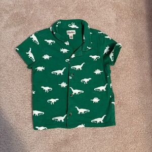 Hatley Glow In The Dark Dino Jersey Button Down Sz 4T